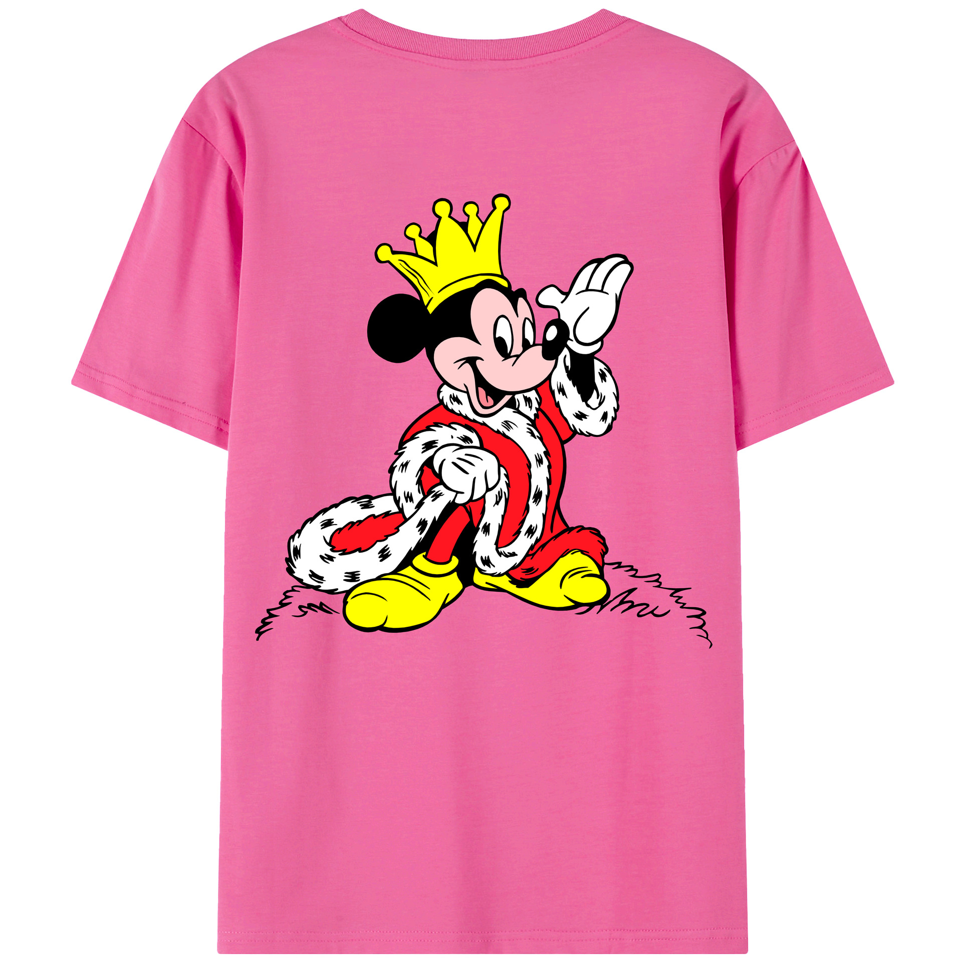 （画像用） ミッキーマウス Mickey Mouse レディース半袖Tシャツ(バックプリント)